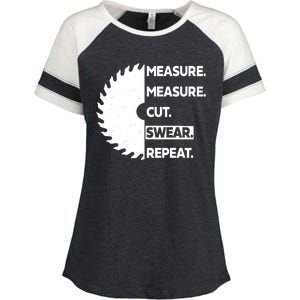 Measure Measure Cut Swear Enza Ladies Jersey Colorblock Tee