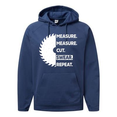 Measure Measure Cut Swear Performance Fleece Hoodie