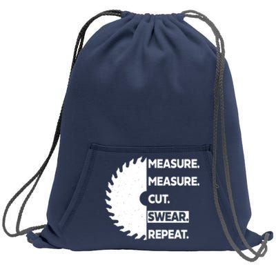 Measure Measure Cut Swear Sweatshirt Cinch Pack Bag