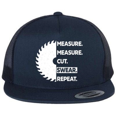 Measure Measure Cut Swear Flat Bill Trucker Hat