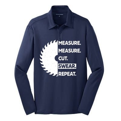 Measure Measure Cut Swear Silk Touch Performance Long Sleeve Polo