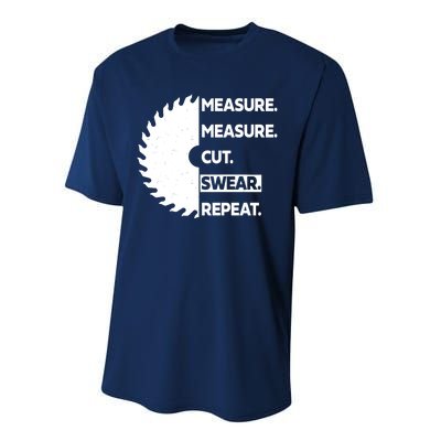 Measure Measure Cut Swear Performance Sprint T-Shirt