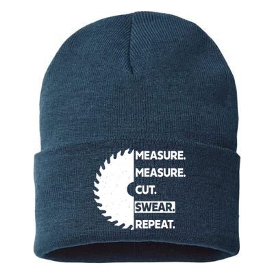 Measure Measure Cut Swear Sustainable Knit Beanie