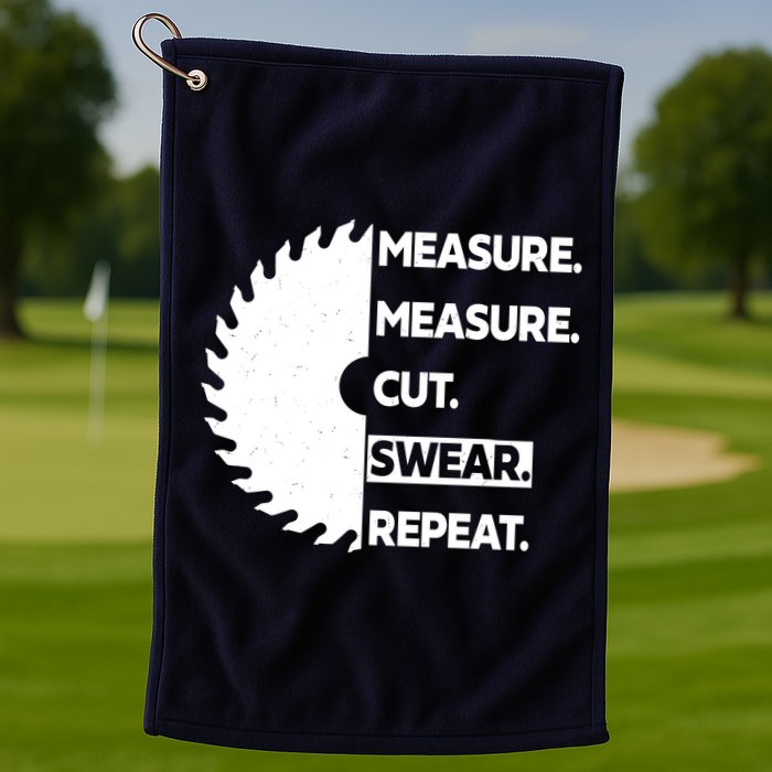Measure Measure Cut Swear Golf Towel