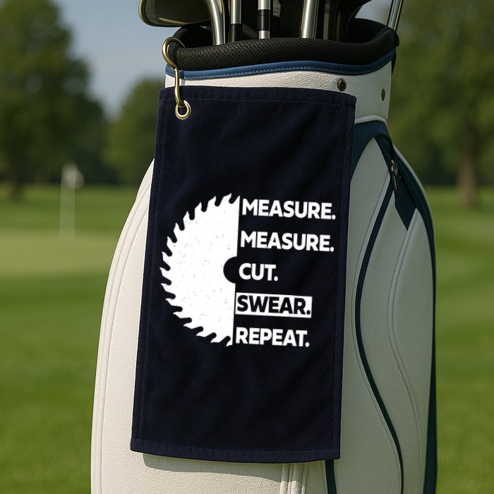 Measure Measure Cut Swear Golf Towel