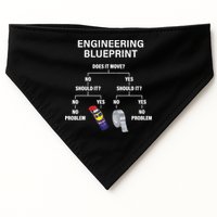My Engineering Blueprint Funny Engineer TShirt USA-Made Doggie Bandana