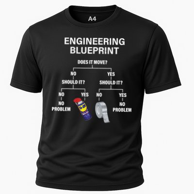 My Engineering Blueprint Funny Engineer TShirt Cooling Performance Crew T-Shirt