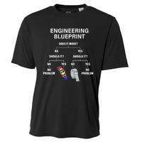 My Engineering Blueprint Funny Engineer TShirt Cooling Performance Crew T-Shirt