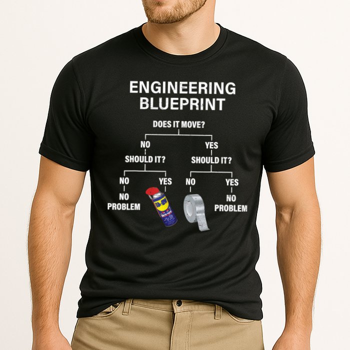 My Engineering Blueprint Funny Engineer TShirt Performance Shirt