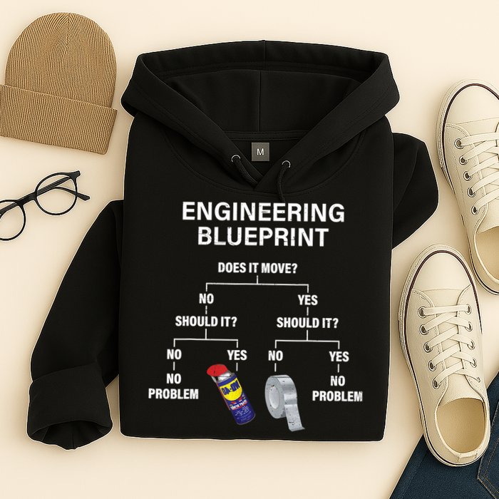 My Engineering Blueprint Funny Engineer TShirt Hoodie