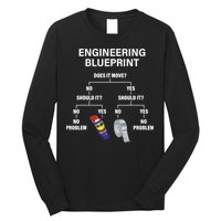 My Engineering Blueprint Funny Engineer TShirt Long Sleeve Shirt