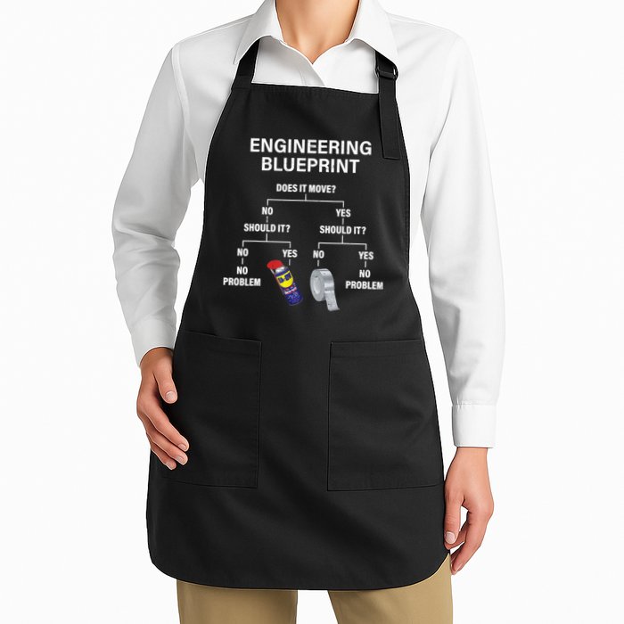 My Engineering Blueprint Funny Engineer TShirt Apron