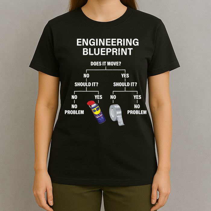My Engineering Blueprint Funny Engineer TShirt T-Shirt