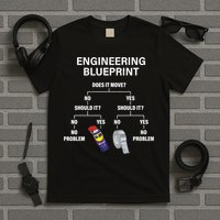 My Engineering Blueprint Funny Engineer TShirt T-Shirt