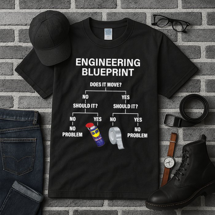 My Engineering Blueprint Funny Engineer TShirt Tall T-Shirt