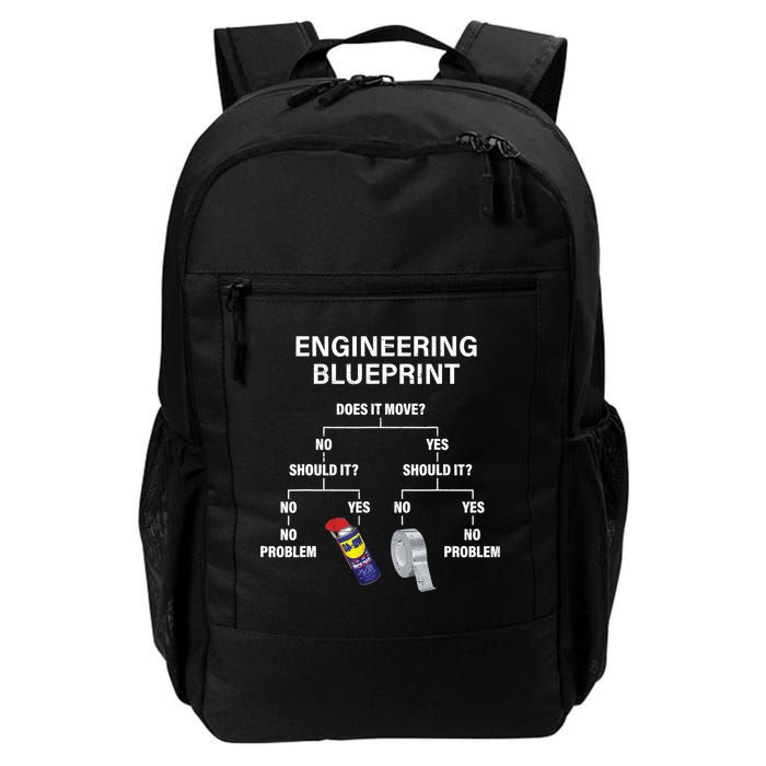 My Engineering Blueprint Funny Engineer TShirt Backpack