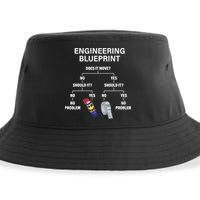 My Engineering Blueprint Funny Engineer TShirt Sustainable Bucket Hat