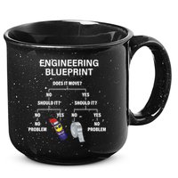 My Engineering Blueprint Funny Engineer TShirt 15oz Campfire Ceramic Mug