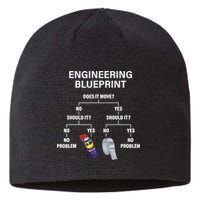 My Engineering Blueprint Funny Engineer TShirt Sustainable Beanie