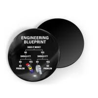 My Engineering Blueprint Funny Engineer TShirt Magnet