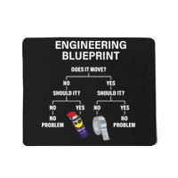 My Engineering Blueprint Funny Engineer TShirt Mousepad