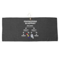 My Engineering Blueprint Funny Engineer TShirt Large Microfiber Waffle Golf Towel