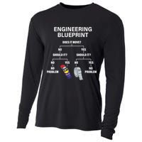 My Engineering Blueprint Funny Engineer TShirt Cooling Performance Long Sleeve Crew
