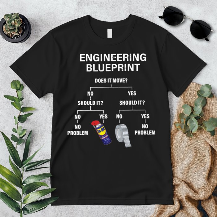 My Engineering Blueprint Funny Engineer TShirt Premium T-Shirt