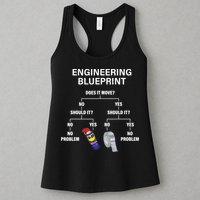 My Engineering Blueprint Funny Engineer TShirt Womens Tank Top