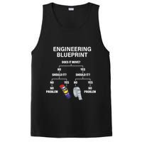 My Engineering Blueprint Funny Engineer TShirt PosiCharge Competitor Tank