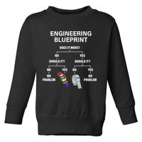 My Engineering Blueprint Funny Engineer TShirt Toddler Sweatshirt