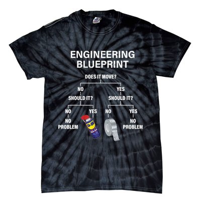 My Engineering Blueprint Funny Engineer TShirt Tie-Dye T-Shirt