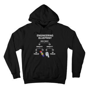 My Engineering Blueprint Funny Engineer TShirt Tall Hoodie