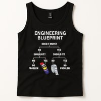 My Engineering Blueprint Funny Engineer TShirt Tank Top