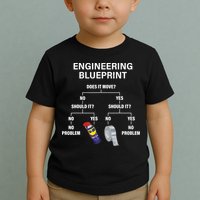 My Engineering Blueprint Funny Engineer TShirt Toddler T-Shirt