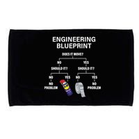 My Engineering Blueprint Funny Engineer TShirt Microfiber Hand Towel