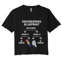 My Engineering Blueprint Funny Engineer TShirt Crop Top