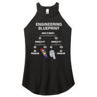 My Engineering Blueprint Funny Engineer TShirt Women's Perfect Tri Rocker Tank