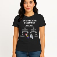 My Engineering Blueprint Funny Engineer TShirt Womens T-Shirt