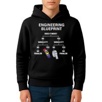 My Engineering Blueprint Funny Engineer TShirt Kids Hoodie