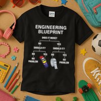 My Engineering Blueprint Funny Engineer TShirt Kids T-Shirt