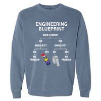 My Engineering Blueprint Funny Engineer TShirt Garment-Dyed Sweatshirt