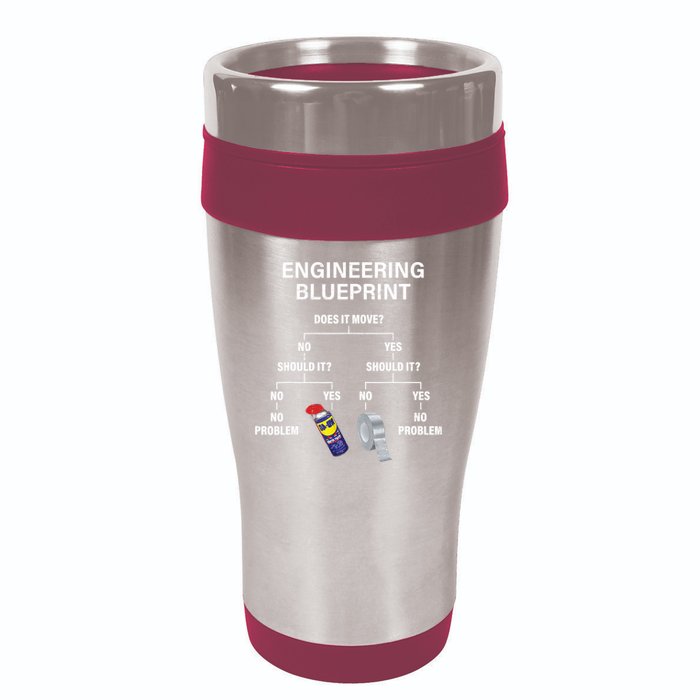 My Engineering Blueprint Funny Engineer TShirt 16oz Travel Tumbler