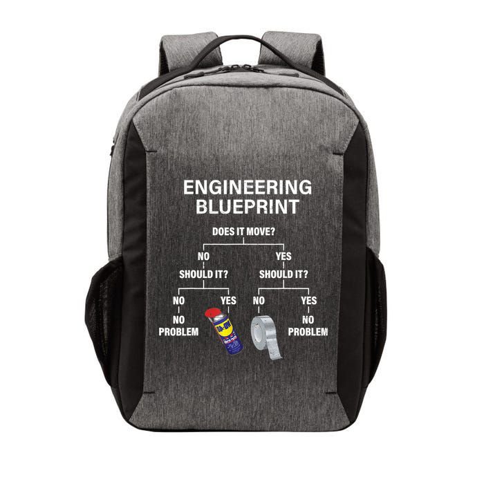 My Engineering Blueprint Funny Engineer TShirt Vector Backpack
