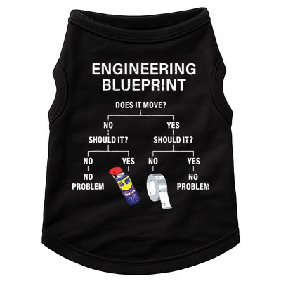 My Engineering Blueprint Funny Engineer Doggie Tank
