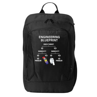 My Engineering Blueprint Funny Engineer City Backpack