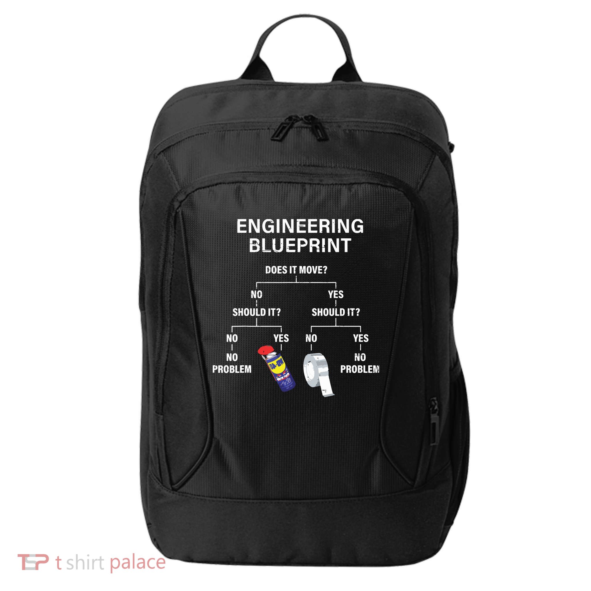 My Engineering Blueprint Funny Engineer City Backpack
