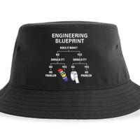 My Engineering Blueprint Funny Engineer Sustainable Bucket Hat
