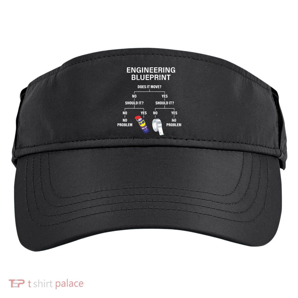 My Engineering Blueprint Funny Engineer Adult Drive Performance Visor
