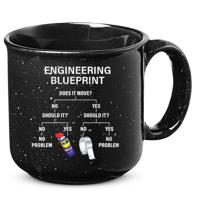 My Engineering Blueprint Funny Engineer 15oz Campfire Ceramic Mug